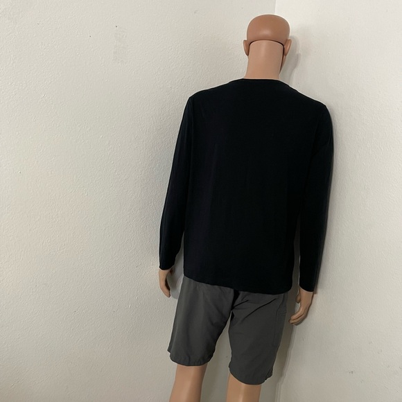 Men's Lacoste long Sleeve V Neck T Shirt Blue Navy Size 6 - Picture 8 of 14